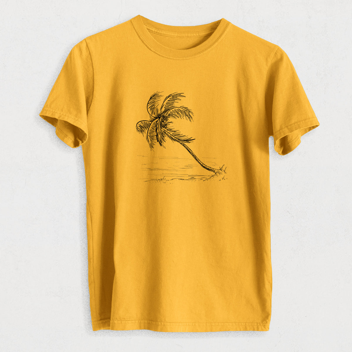 Coconut Palm - Cocos nucifera - Heavyweight Men&#39;s 100% Organic Cotton Tee