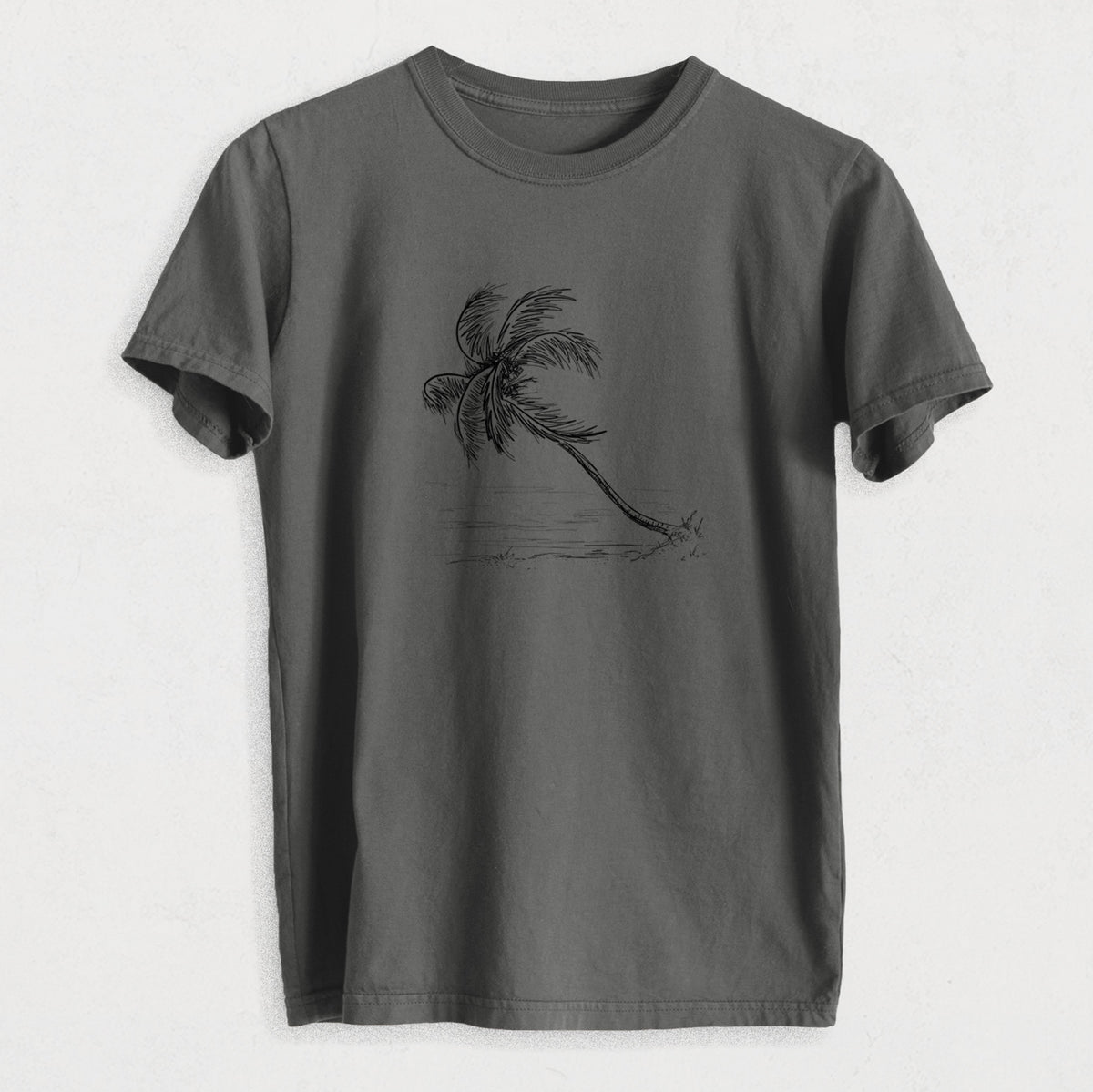 Coconut Palm - Cocos nucifera - Heavyweight Men&#39;s 100% Organic Cotton Tee