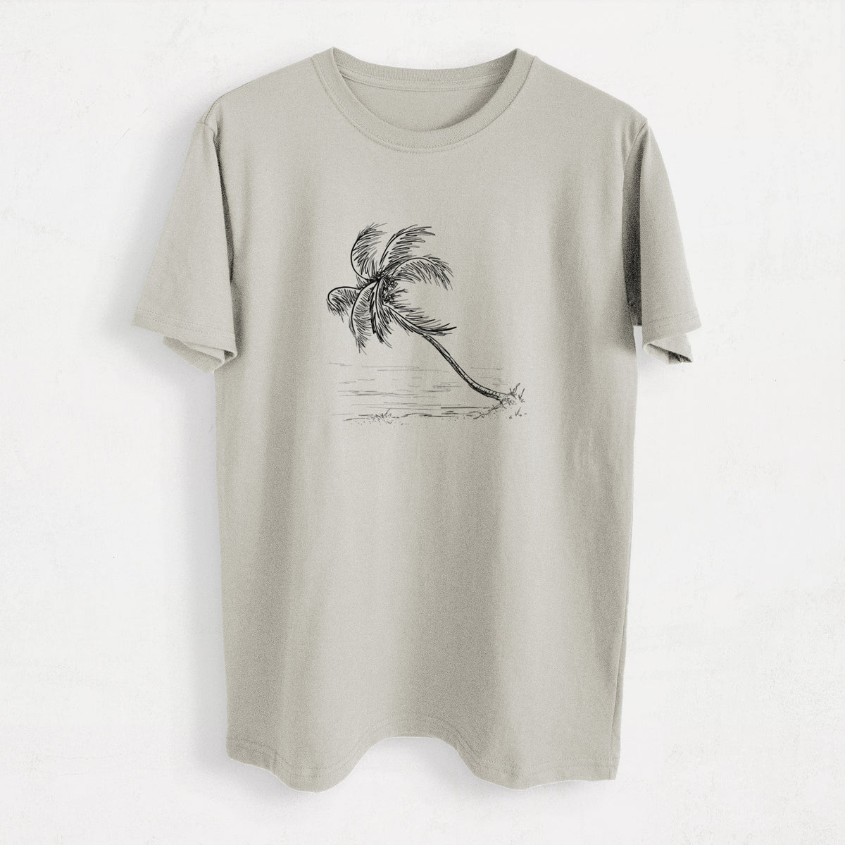 Coconut Palm - Cocos nucifera - Heavyweight Men&#39;s 100% Organic Cotton Tee