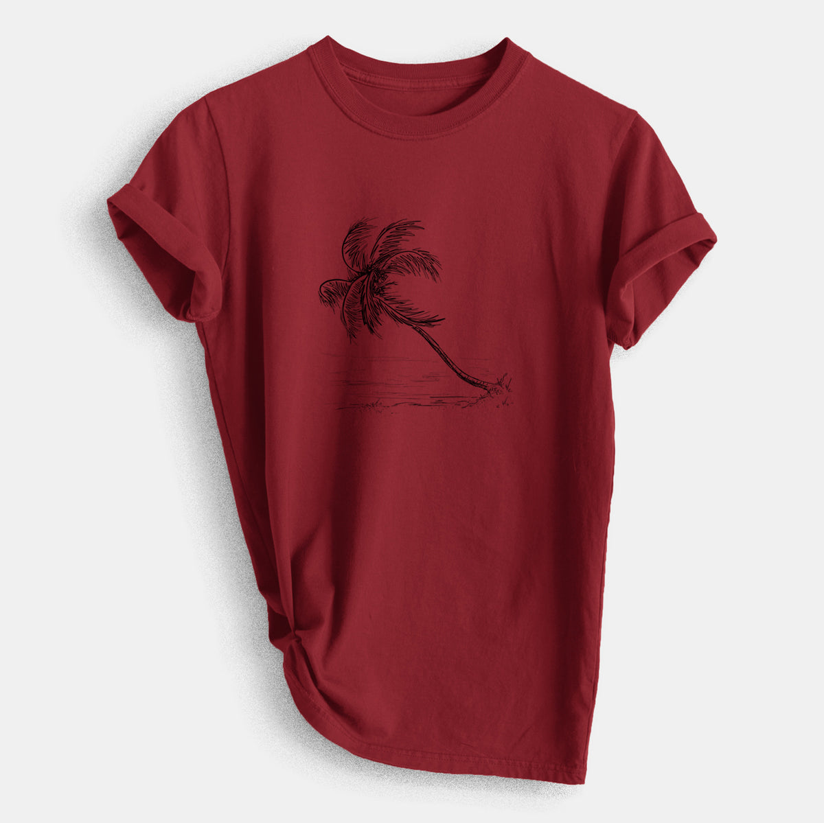 Coconut Palm - Cocos nucifera - Heavyweight Men&#39;s 100% Organic Cotton Tee