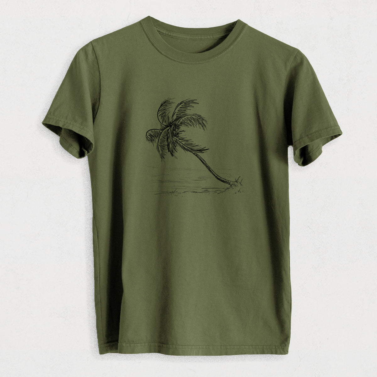 Coconut Palm - Cocos nucifera - Heavyweight Men&#39;s 100% Organic Cotton Tee