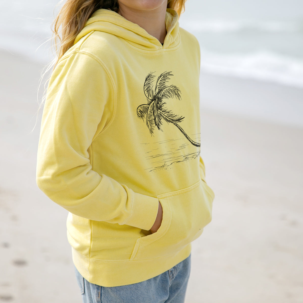 Coconut Palm - Cocos nucifera - Youth Pigment Dyed Hoodie