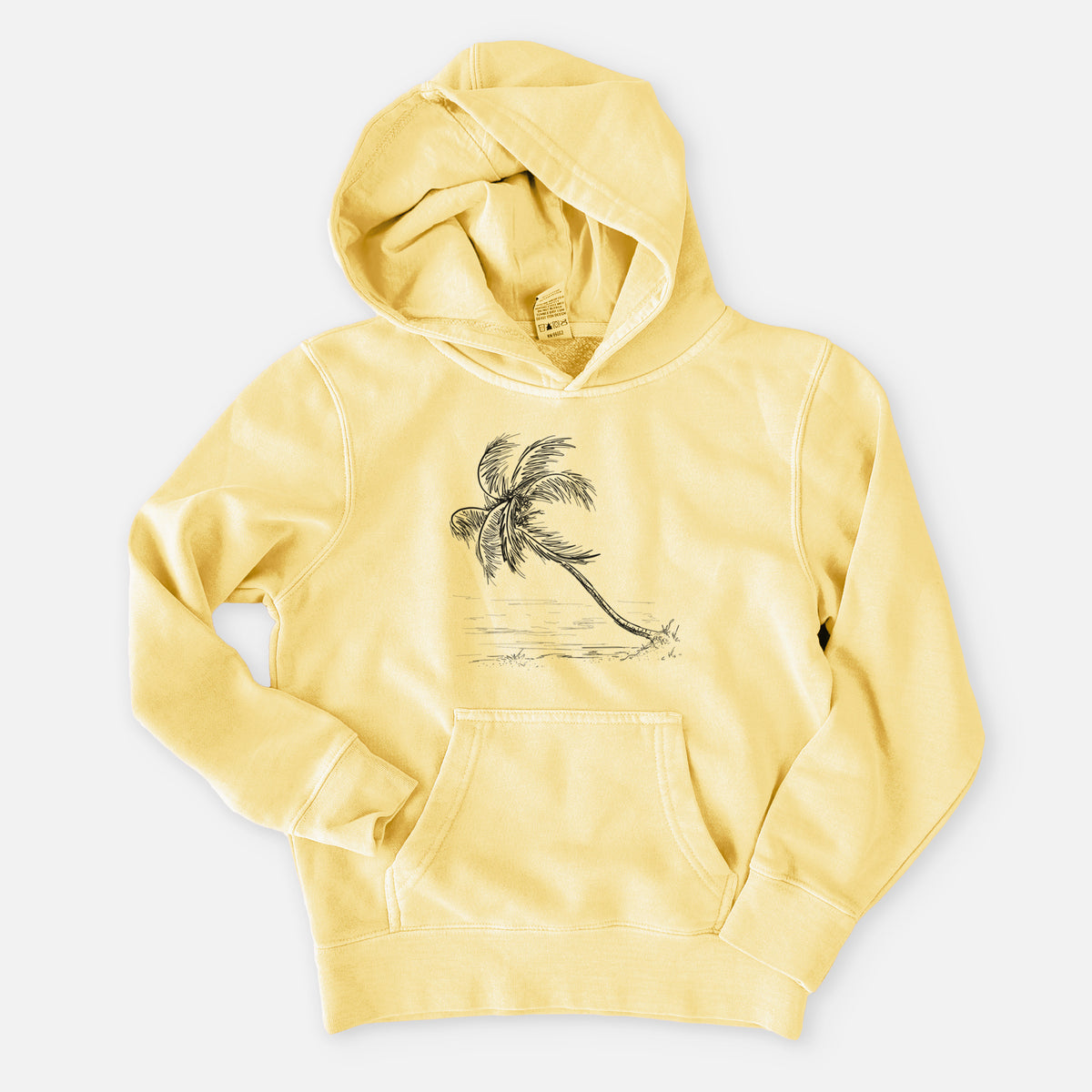 Coconut Palm - Cocos nucifera - Youth Pigment Dyed Hoodie