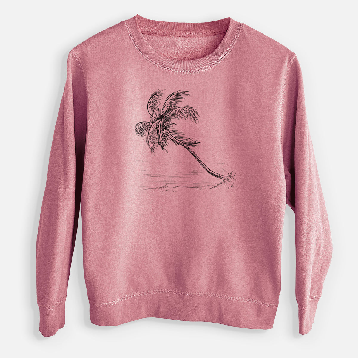 Coconut Palm - Cocos nucifera - Youth Lightweight Crewneck Sweatshirt