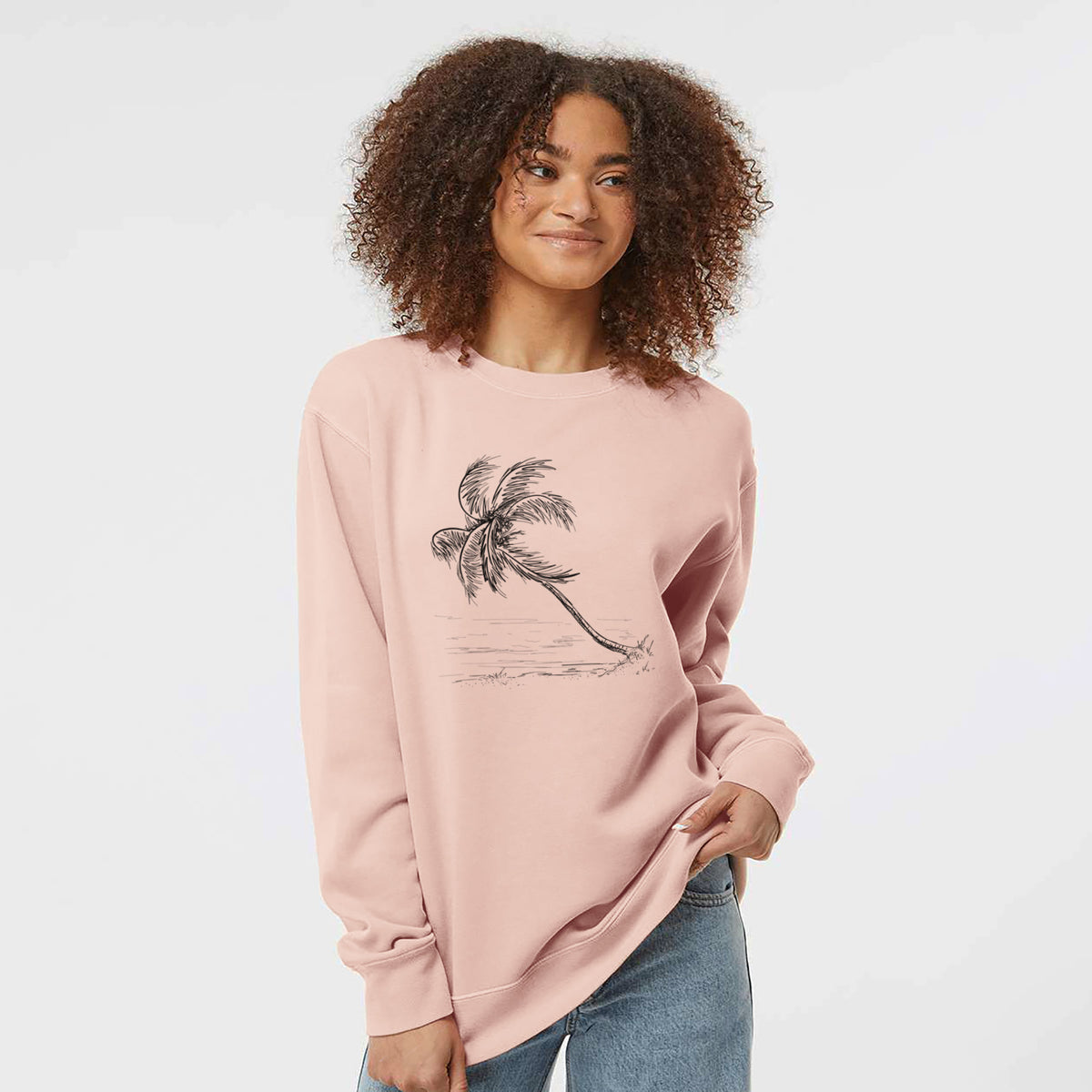 Coconut Palm - Cocos nucifera - Unisex Pigment Dyed Crew Sweatshirt