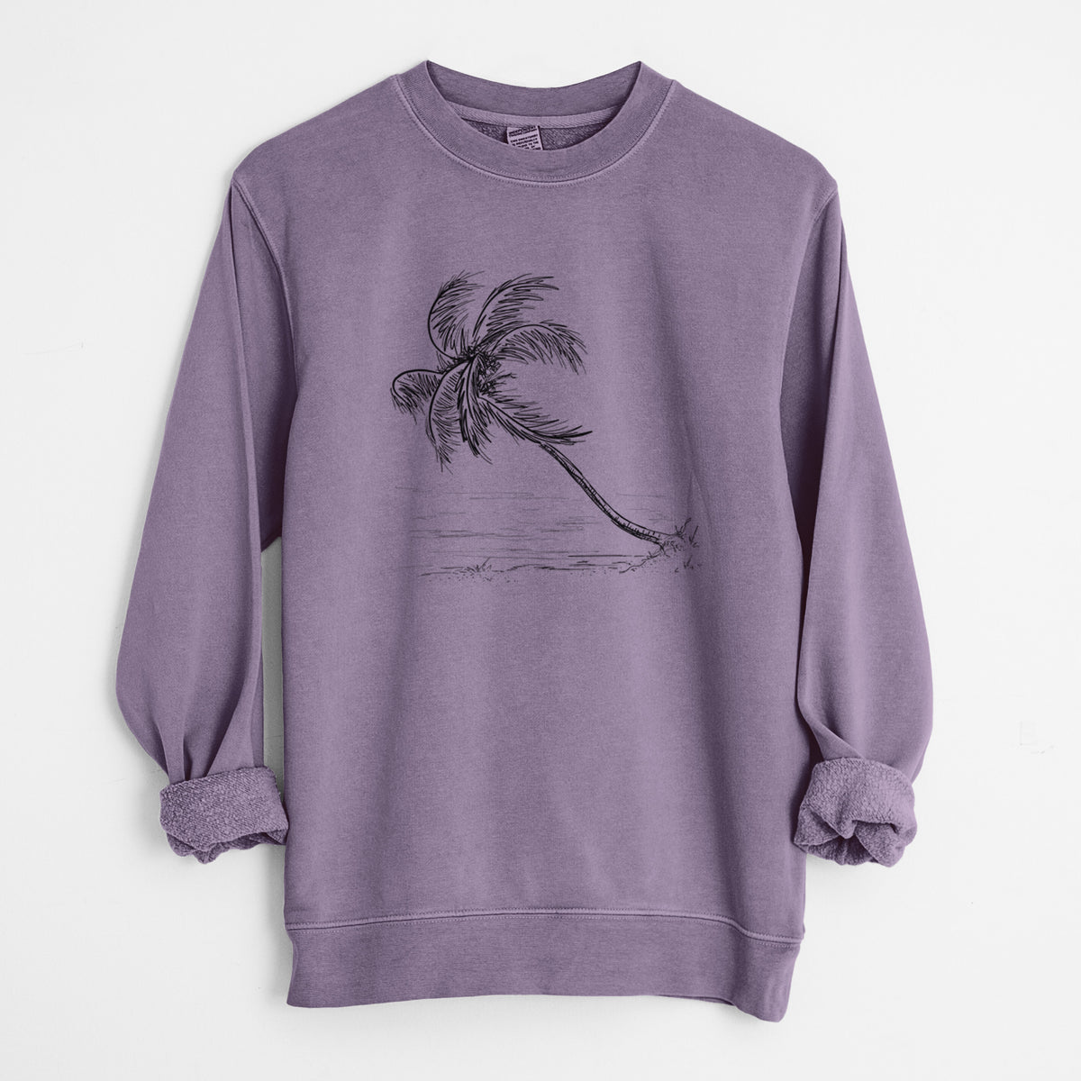 Coconut Palm - Cocos nucifera - Unisex Pigment Dyed Crew Sweatshirt