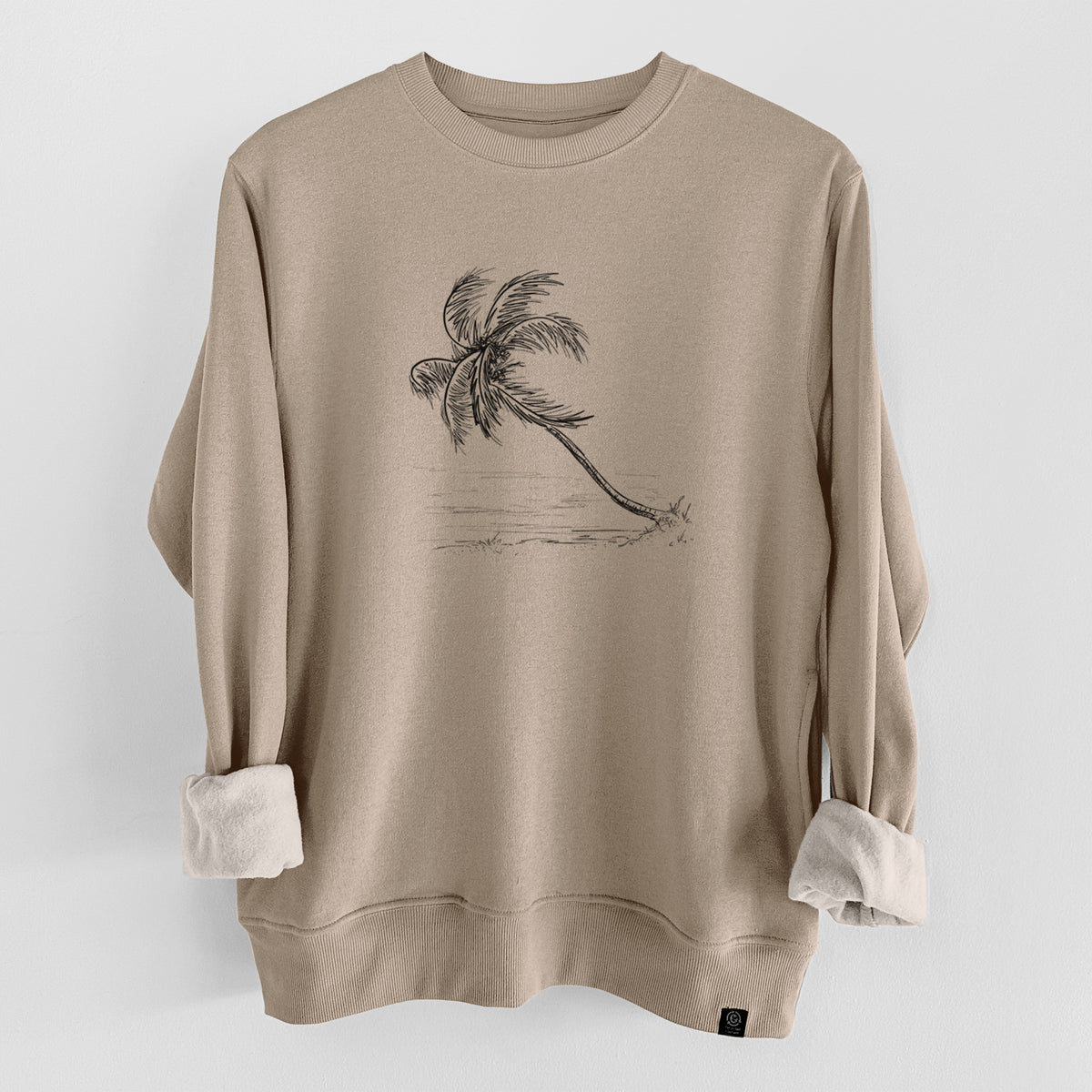 Coconut Palm - Cocos nucifera  - Unisex Reclaimed Crewneck Sweatshirt