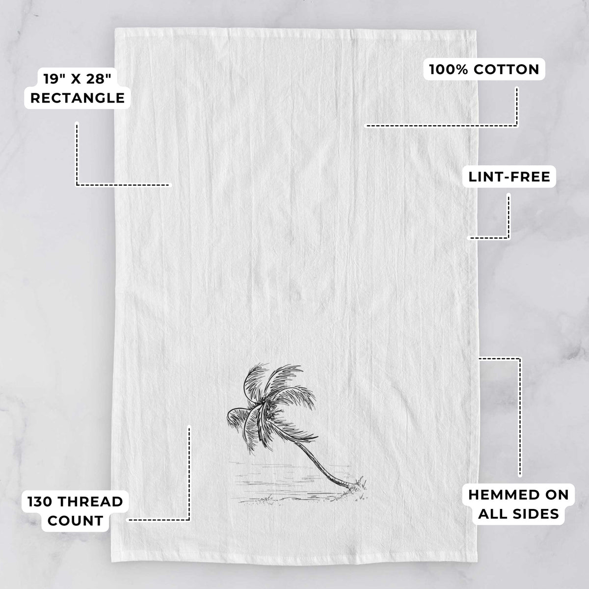 Coconut Palm - Cocos nucifera Tea Towel