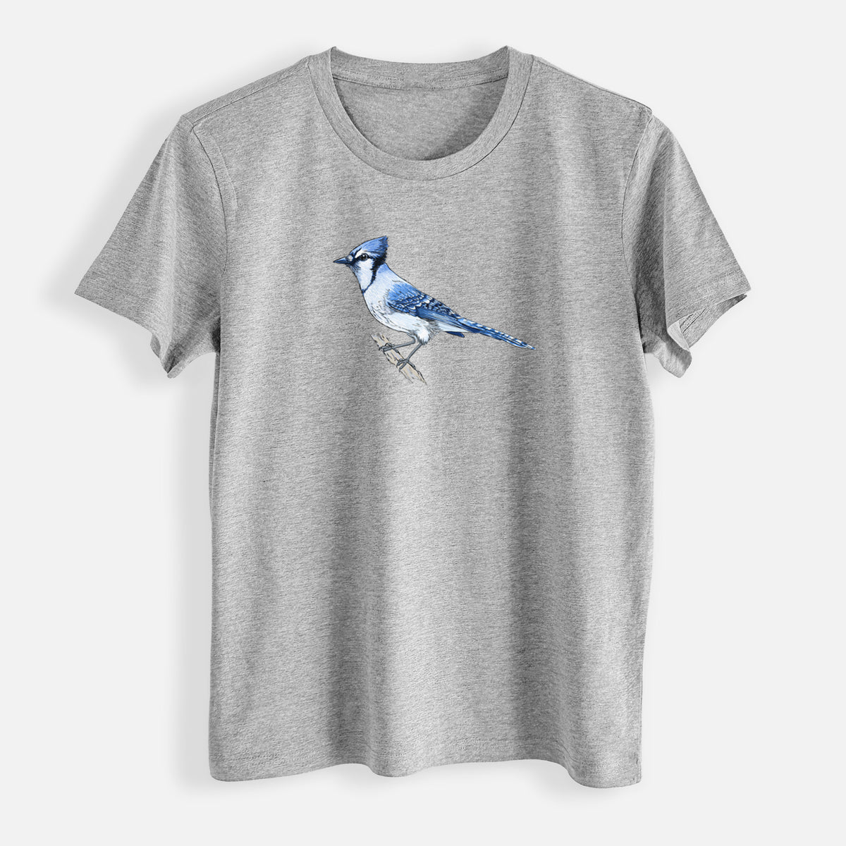 Vibrant Blue Jay - Cyanocitta cristata - Womens Everyday Maple Tee