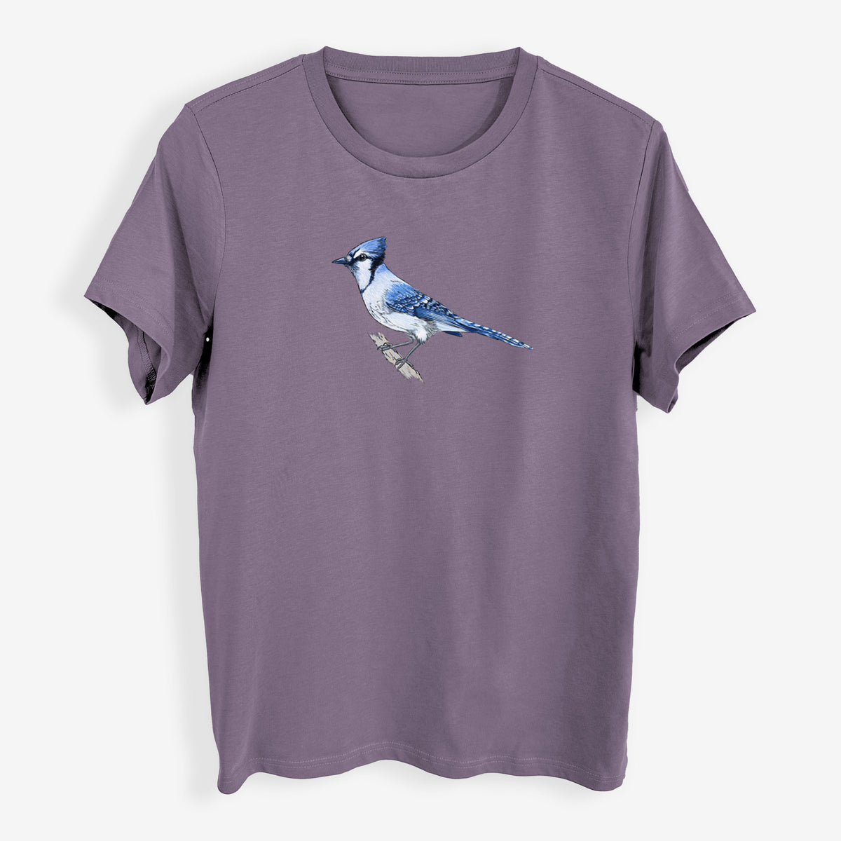 Vibrant Blue Jay - Cyanocitta cristata - Womens Everyday Maple Tee