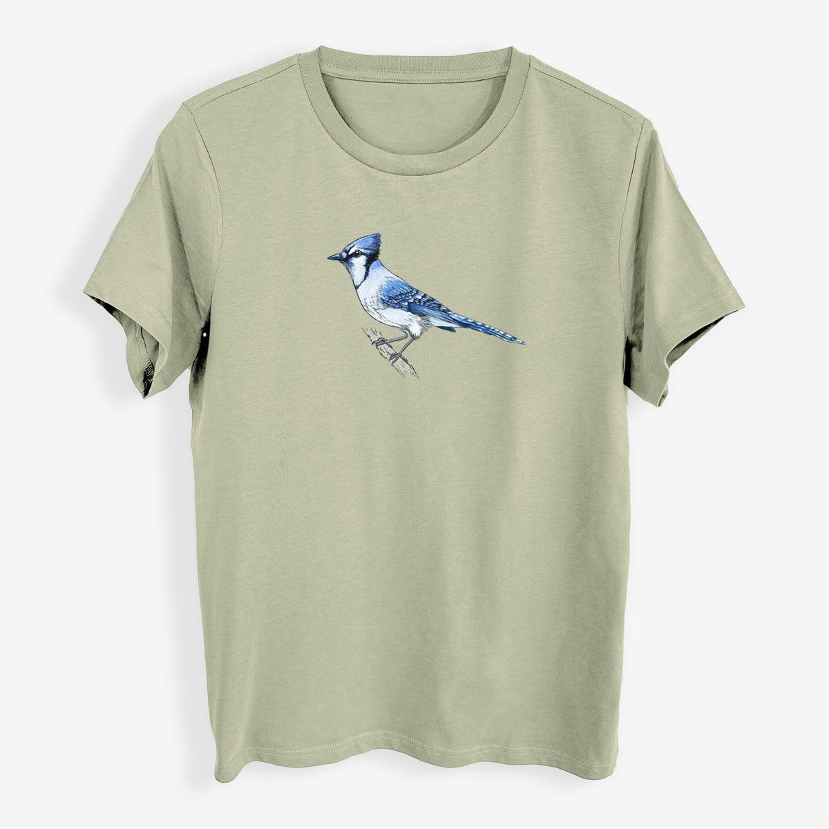 Vibrant Blue Jay - Cyanocitta cristata - Womens Everyday Maple Tee