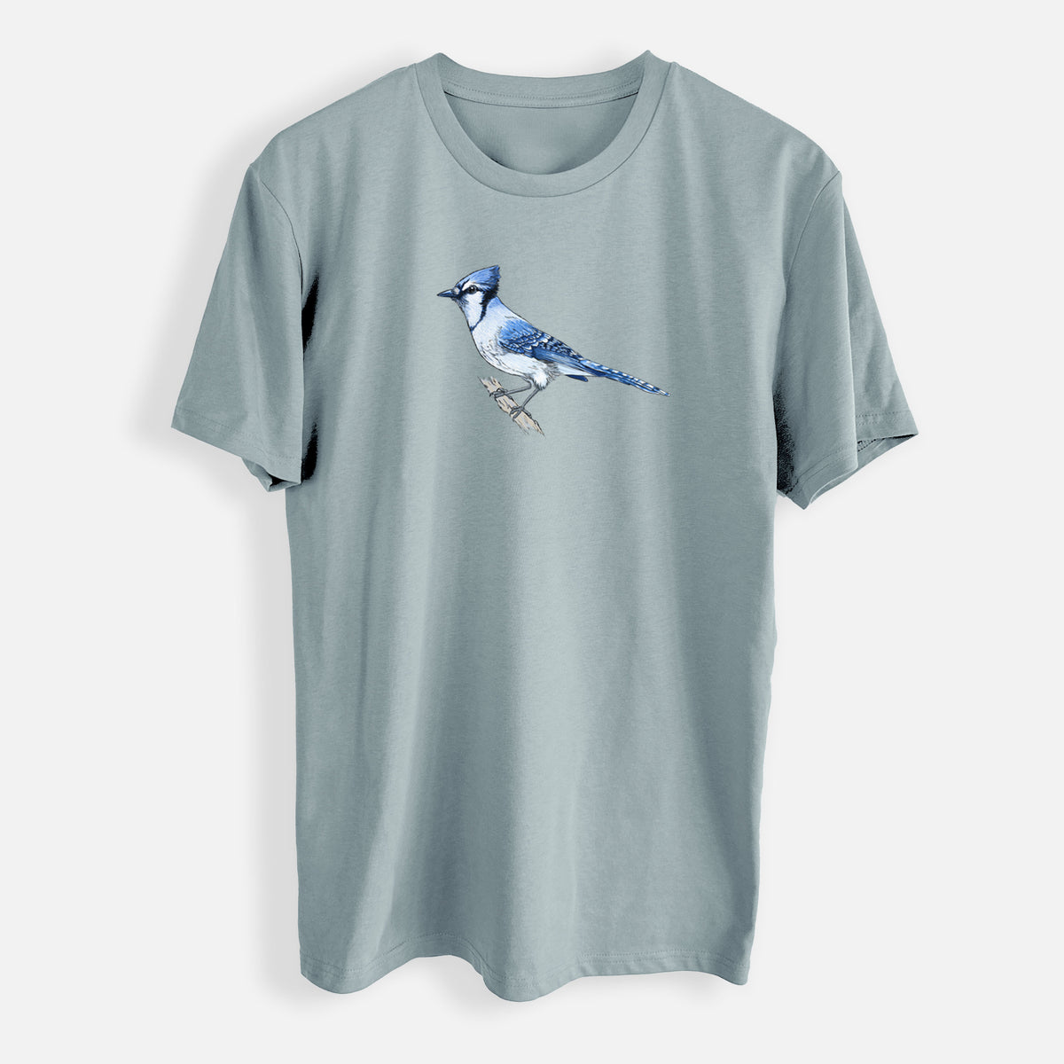 Vibrant Blue Jay - Cyanocitta cristata - Mens Everyday Staple Tee