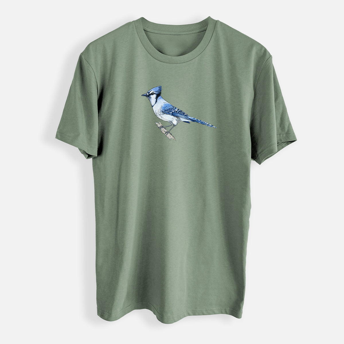 Vibrant Blue Jay - Cyanocitta cristata - Mens Everyday Staple Tee