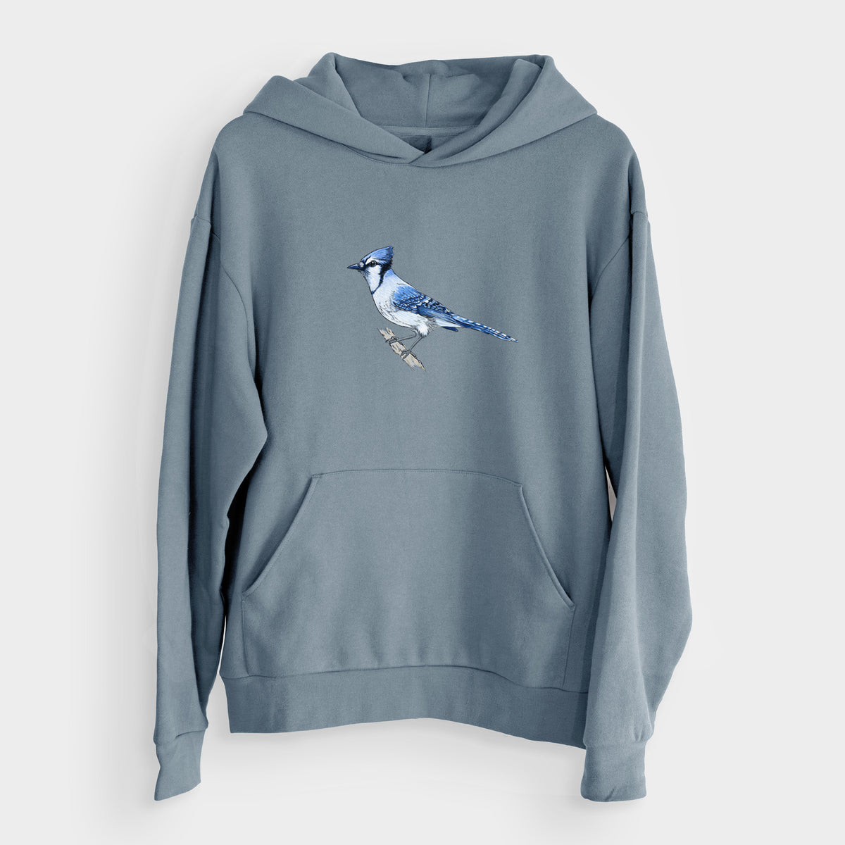 Vibrant Blue Jay - Cyanocitta cristata  - Bodega Midweight Hoodie