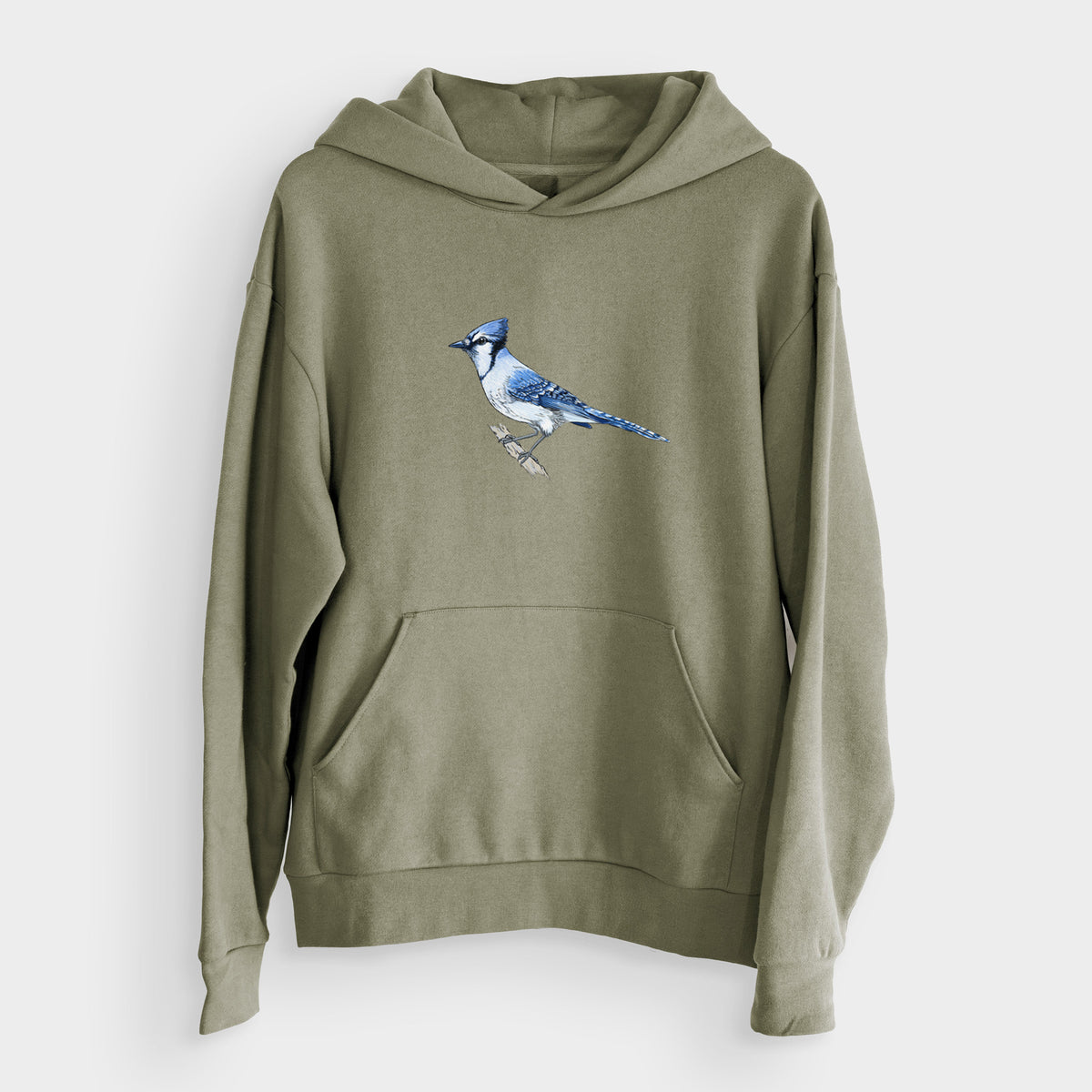 Vibrant Blue Jay - Cyanocitta cristata  - Bodega Midweight Hoodie