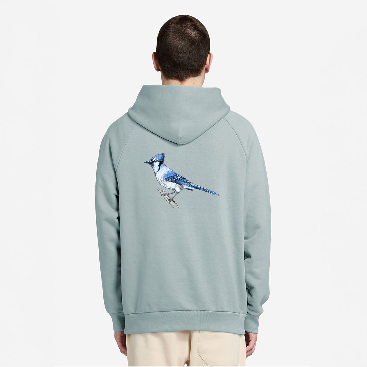 Vibrant Blue Jay - Cyanocitta cristata - UltraLuxe Heavyweight French Terry Hoodie