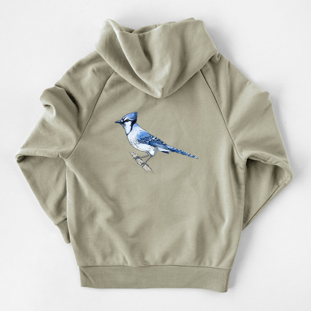 Vibrant Blue Jay - Cyanocitta cristata - UltraLuxe Heavyweight French Terry Hoodie