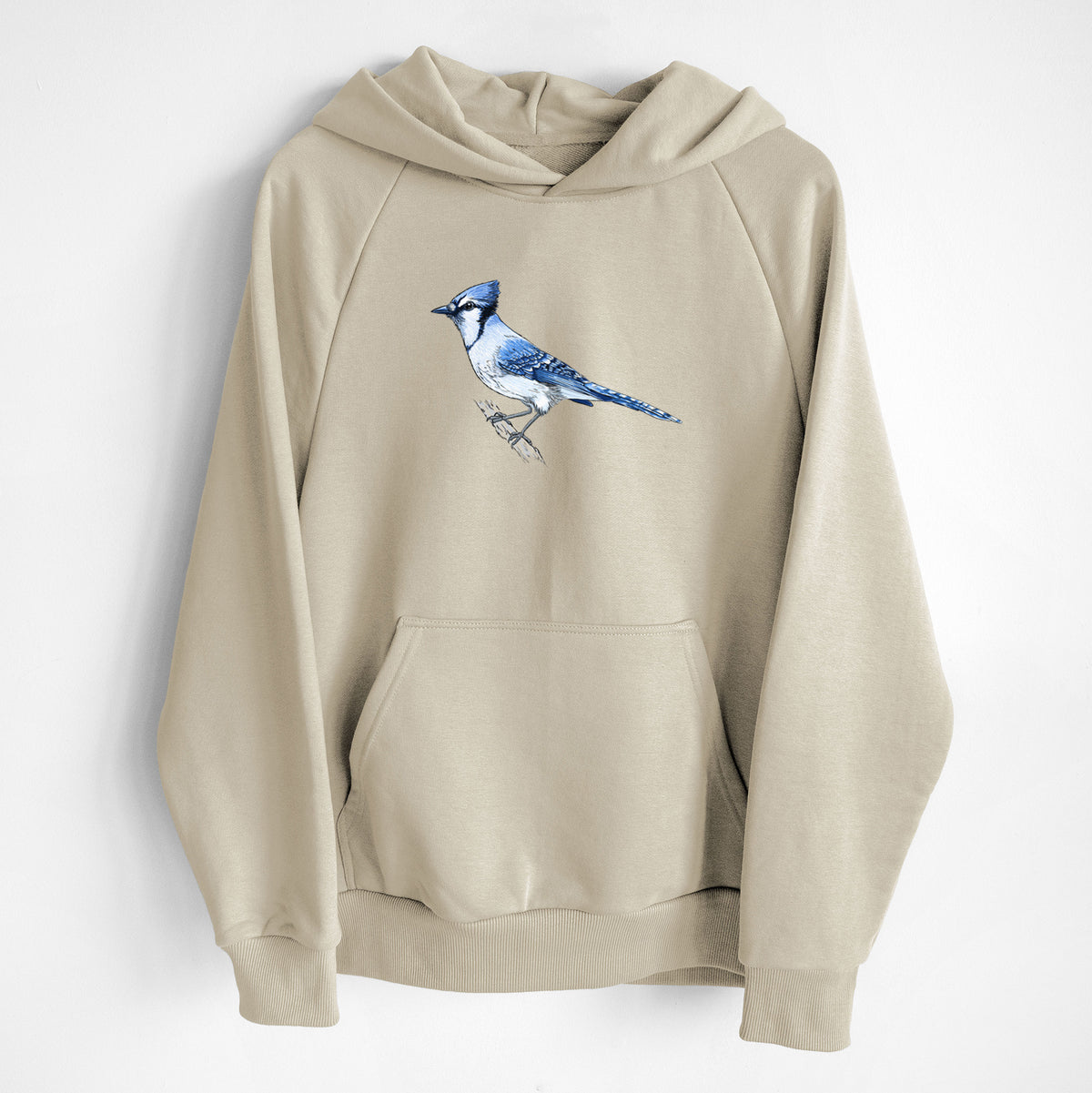 Vibrant Blue Jay - Cyanocitta cristata - UltraLuxe Heavyweight French Terry Hoodie