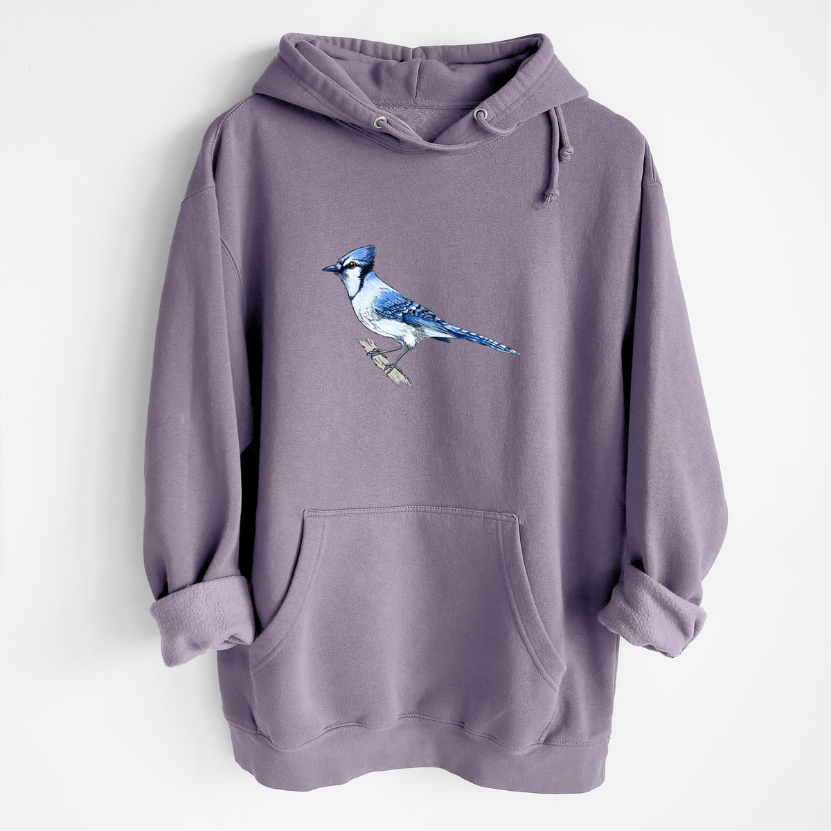 Vibrant Blue Jay - Cyanocitta cristata - Heavyweight Fleece Hoodie