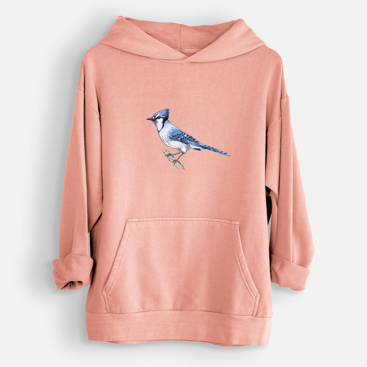 Vibrant Blue Jay - Cyanocitta cristata  - Urban Heavyweight Hoodie