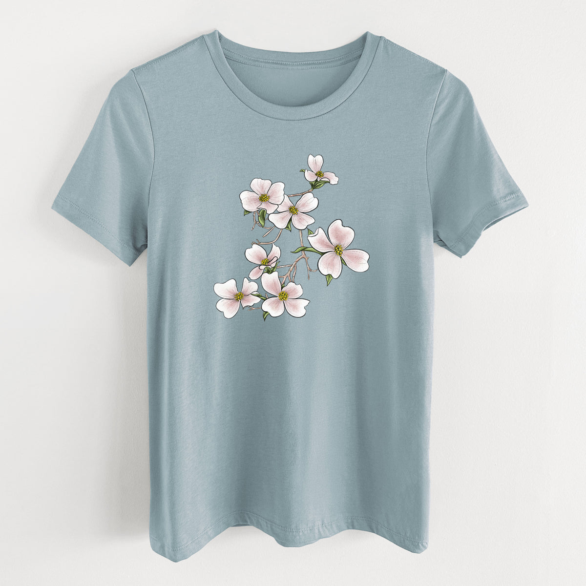 Flowering Dogwood - Cornus florida - Women&#39;s Lightweight Relaxed Fit 100% Cotton Crewneck