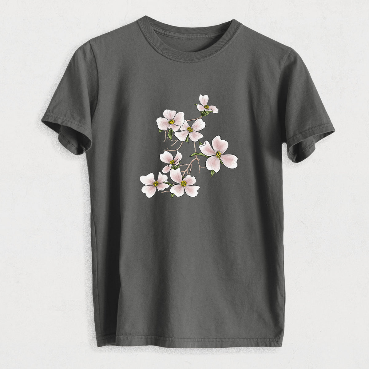 Flowering Dogwood - Cornus florida - Heavyweight Men&#39;s 100% Organic Cotton Tee