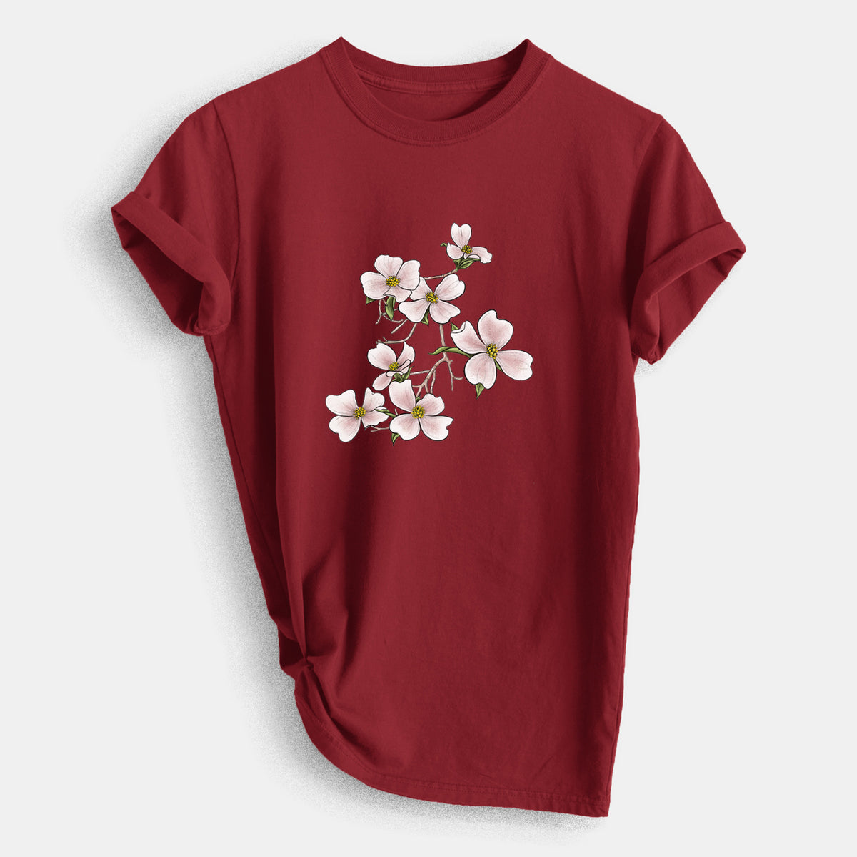 Flowering Dogwood - Cornus florida - Heavyweight Men&#39;s 100% Organic Cotton Tee