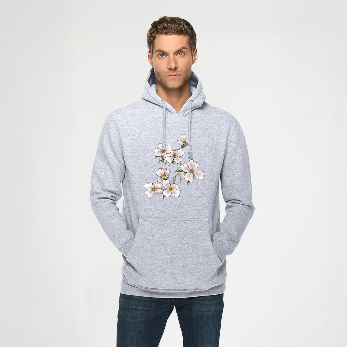 Flowering Dogwood - Cornus florida - Heavyweight Fleece Hoodie