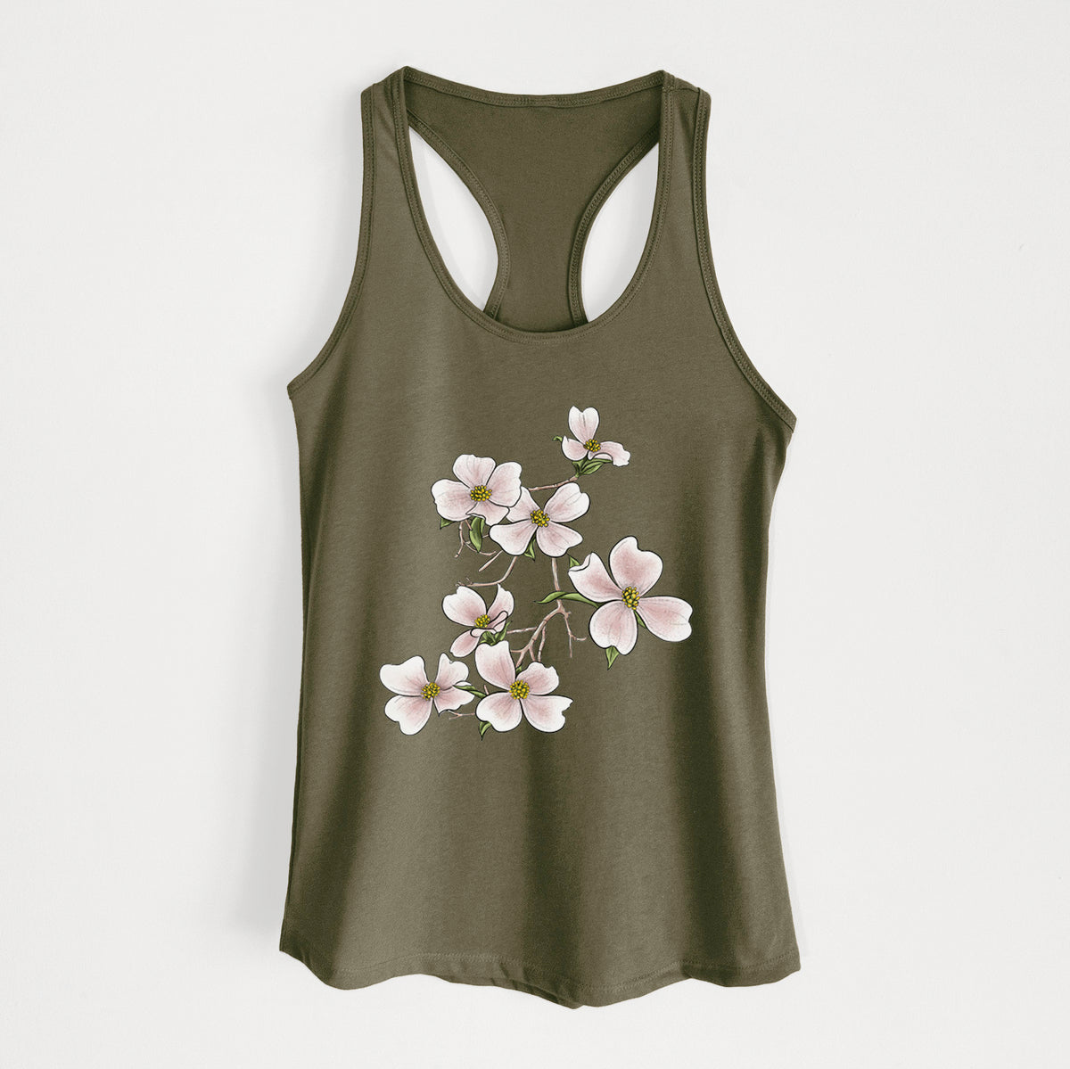 Flowering Dogwood - Cornus florida - Women&#39;s Racerback Tanktop