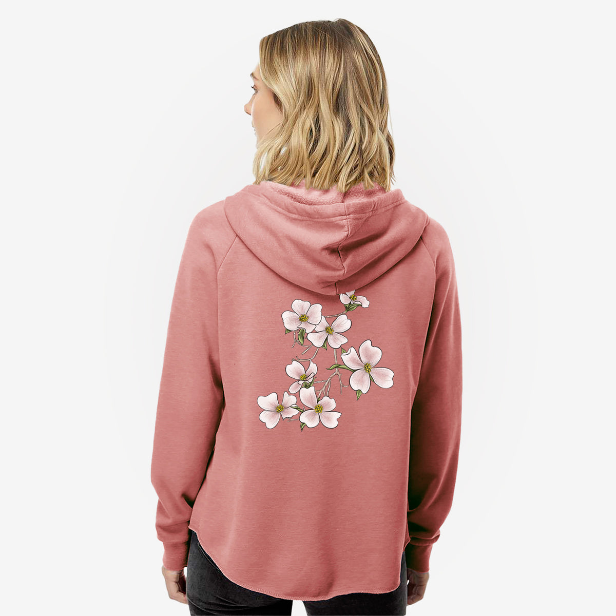 Flowering Dogwood - Cornus florida - Women&#39;s Cali Wave Zip-Up Sweatshirt