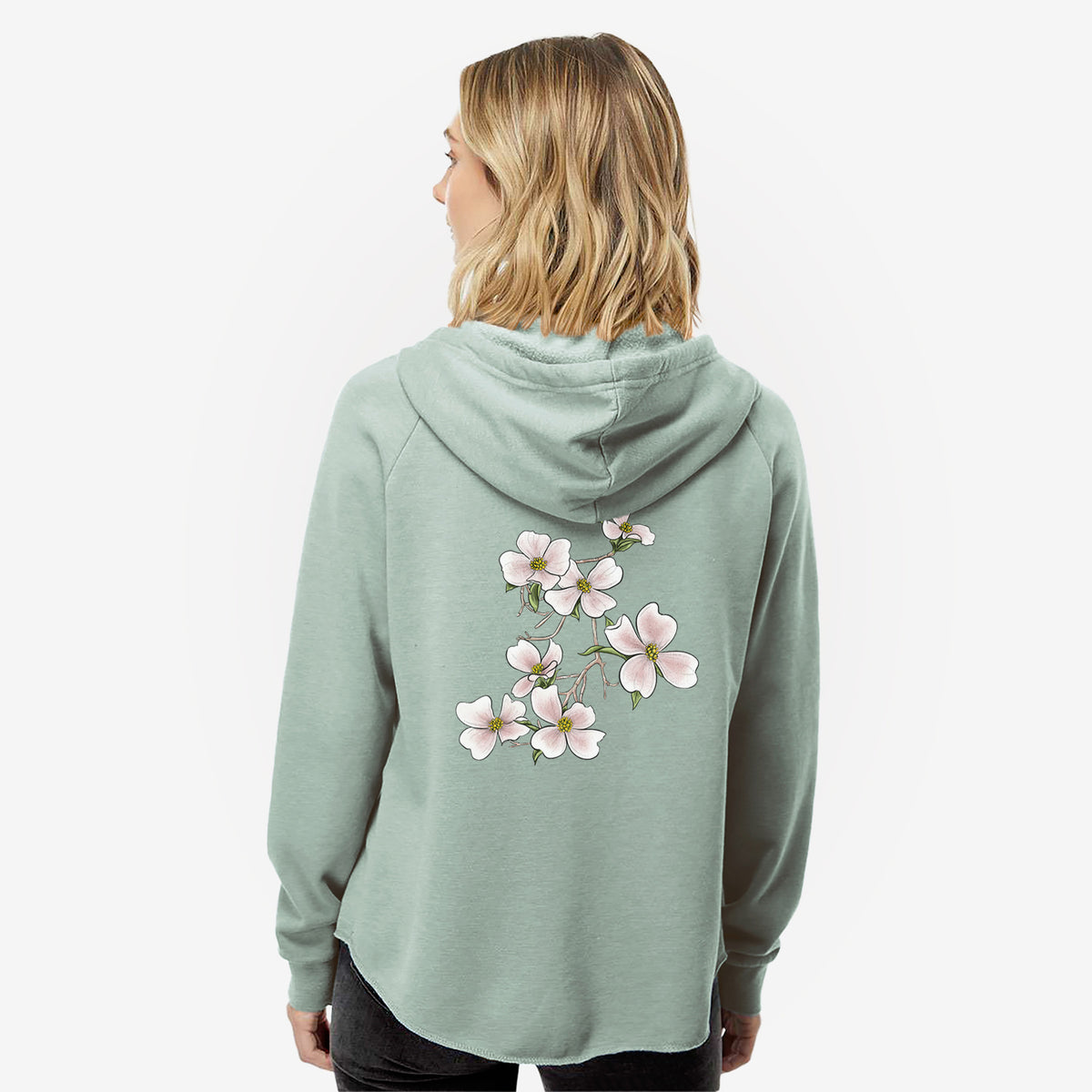 Flowering Dogwood - Cornus florida - Women&#39;s Cali Wave Zip-Up Sweatshirt