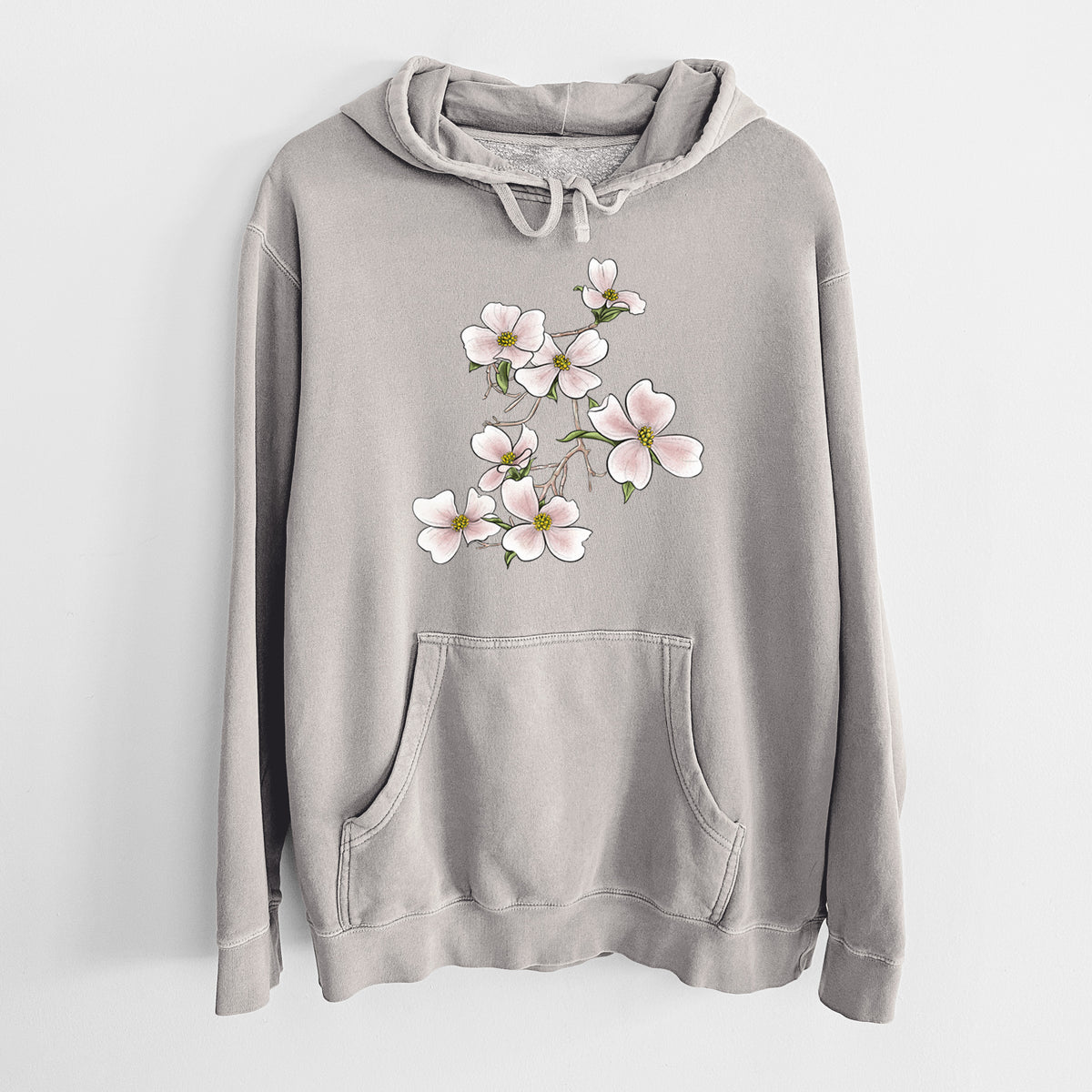 Flowering Dogwood - Cornus florida - Unisex Pigment Dyed Hoodie