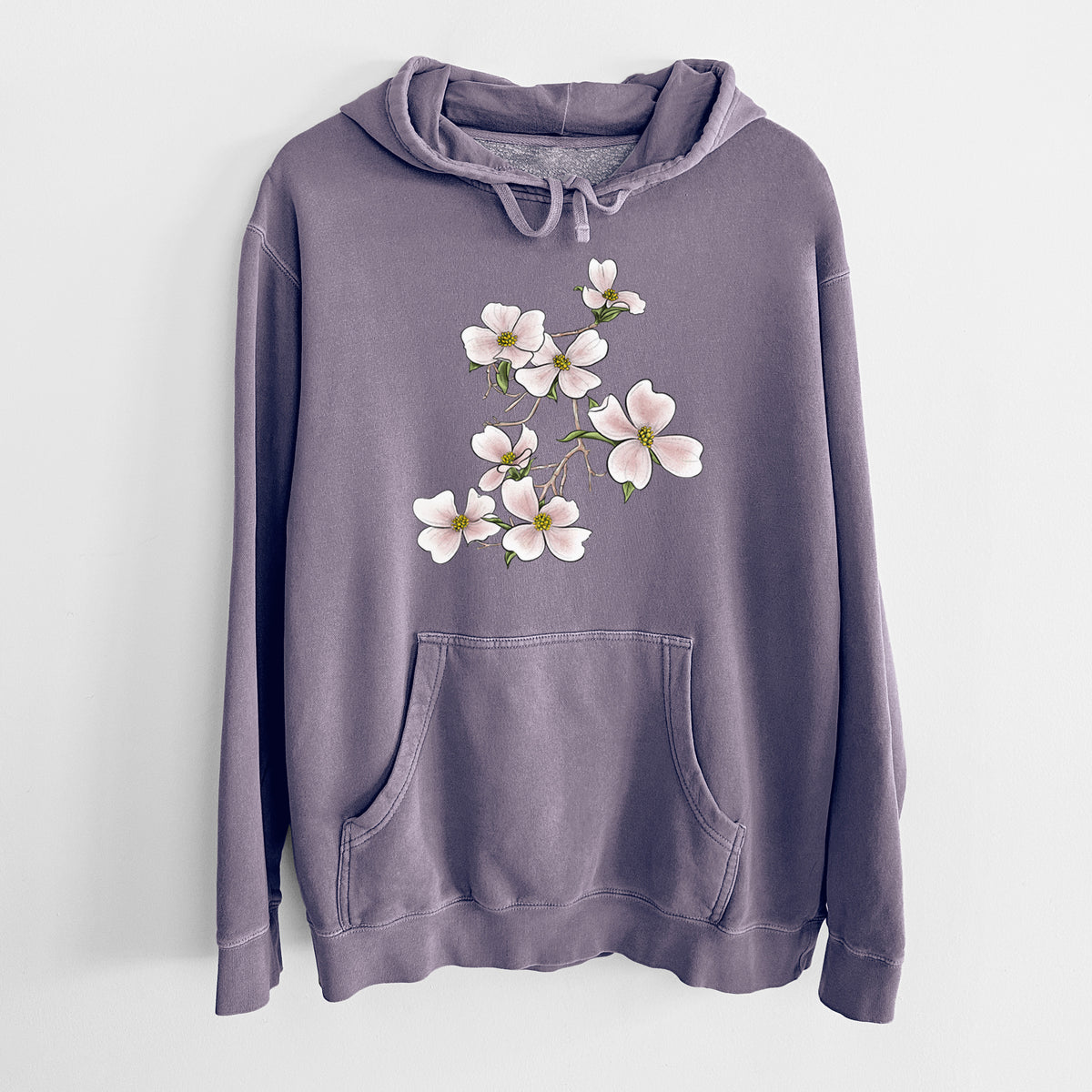 Flowering Dogwood - Cornus florida - Unisex Pigment Dyed Hoodie