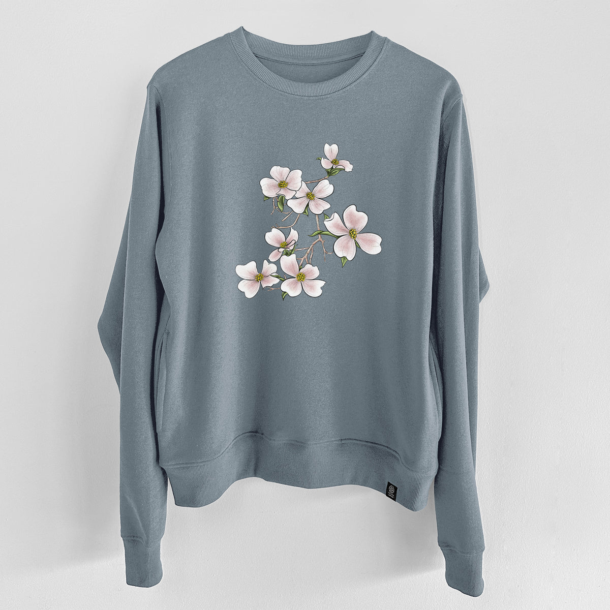 Flowering Dogwood - Cornus florida  - Unisex Reclaimed Crewneck Sweatshirt