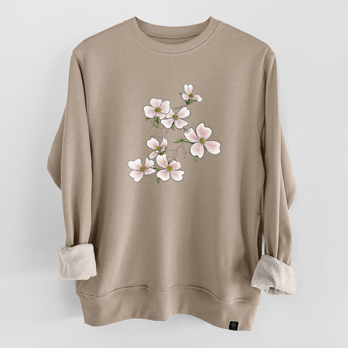 Flowering Dogwood - Cornus florida  - Unisex Reclaimed Crewneck Sweatshirt