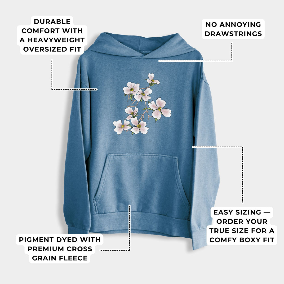 Flowering Dogwood - Cornus florida  - Urban Heavyweight Hoodie