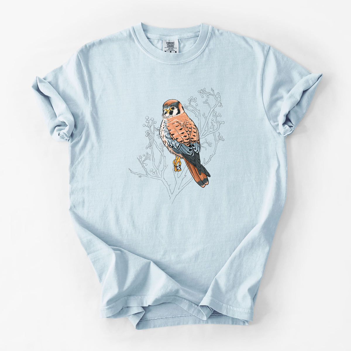 Vibrant American Kestrel - Falco sparverius - Unisex Comfort Colors Garment-Dyed Heavyweight T-shirt