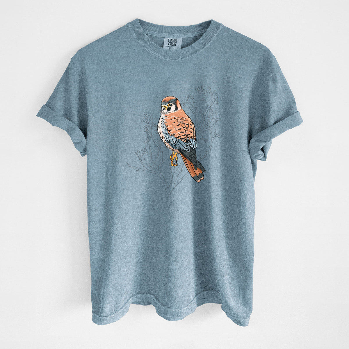Vibrant American Kestrel - Falco sparverius - Unisex Comfort Colors Garment-Dyed Heavyweight T-shirt