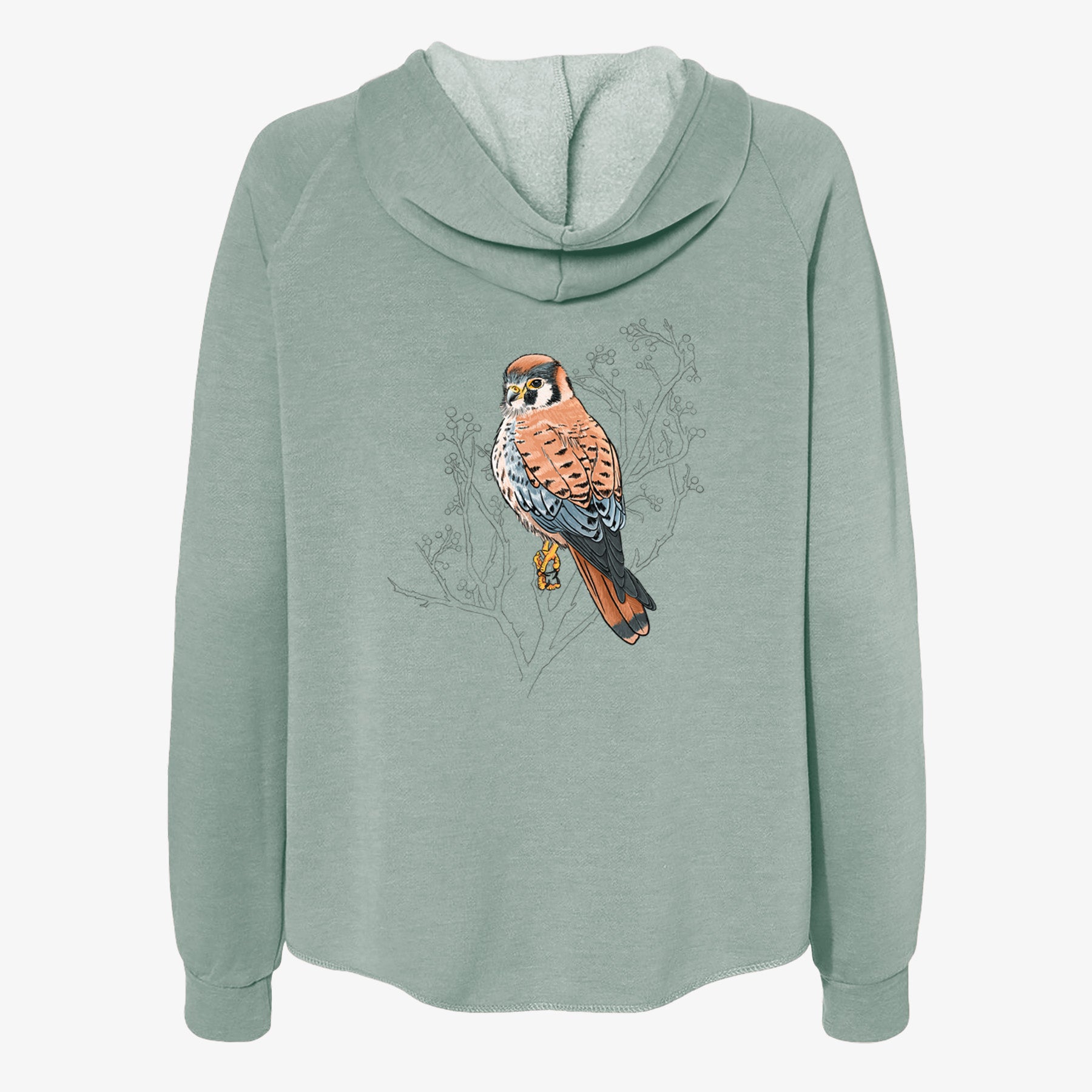 ColorKestrel - Women's Cali Wave Zip-Up Sweatshirt