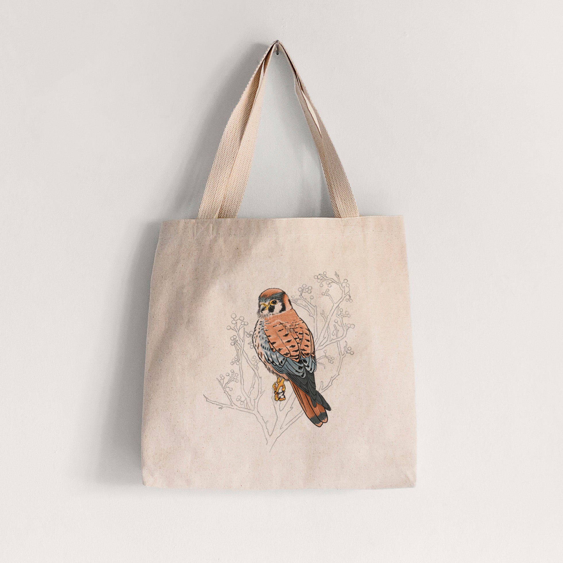 Vibrant American Kestrel - Falco sparverius - Tote Bag