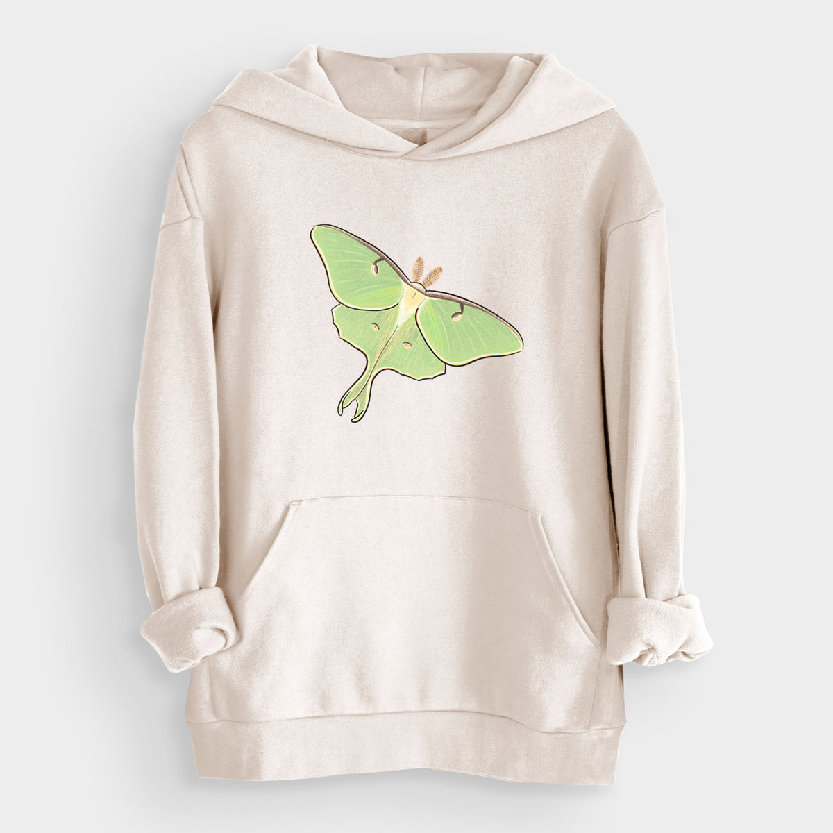 Vibrant Luna Moth - Actias luna  - Bodega Midweight Hoodie