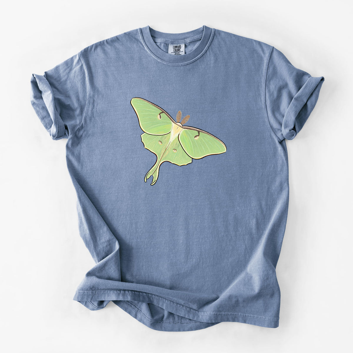 Vibrant Luna Moth - Actias luna - Unisex Comfort Colors Garment-Dyed Heavyweight T-shirt
