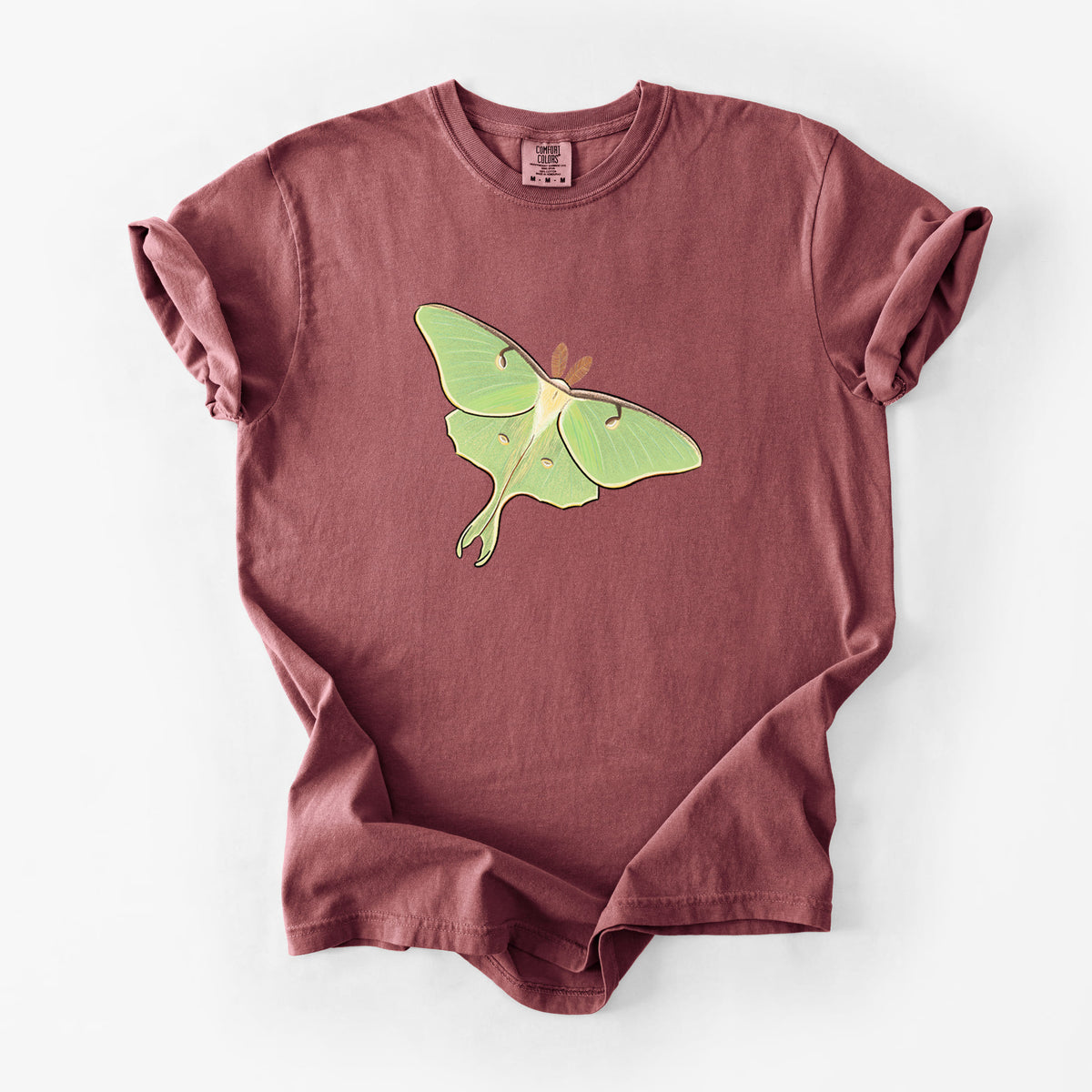 Vibrant Luna Moth - Actias luna - Unisex Comfort Colors Garment-Dyed Heavyweight T-shirt