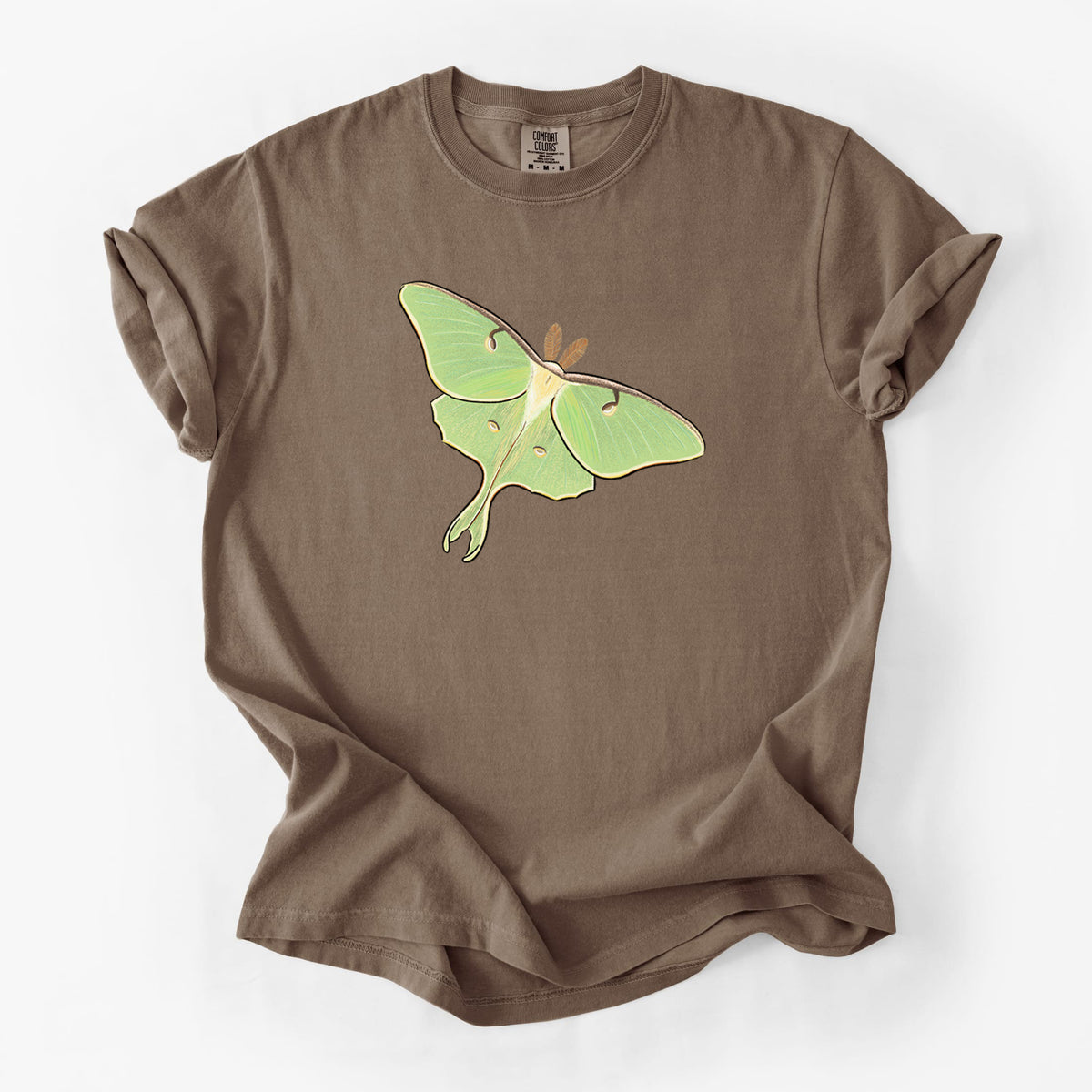 Vibrant Luna Moth - Actias luna - Unisex Comfort Colors Garment-Dyed Heavyweight T-shirt