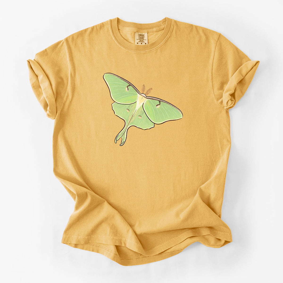 Vibrant Luna Moth - Actias luna - Unisex Comfort Colors Garment-Dyed Heavyweight T-shirt