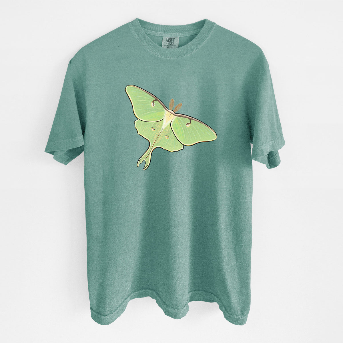Vibrant Luna Moth - Actias luna - Unisex Comfort Colors Garment-Dyed Heavyweight T-shirt