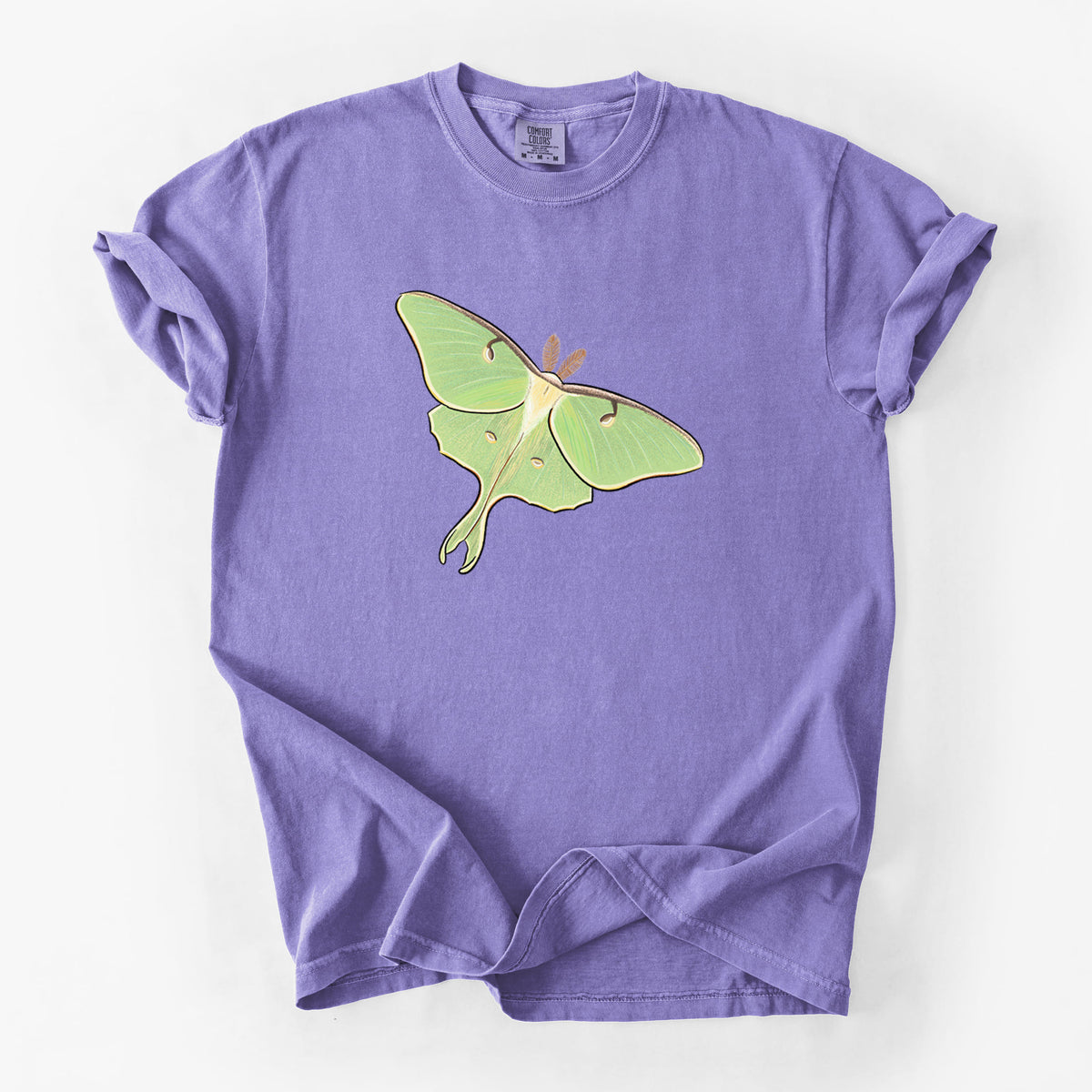 Vibrant Luna Moth - Actias luna - Unisex Comfort Colors Garment-Dyed Heavyweight T-shirt