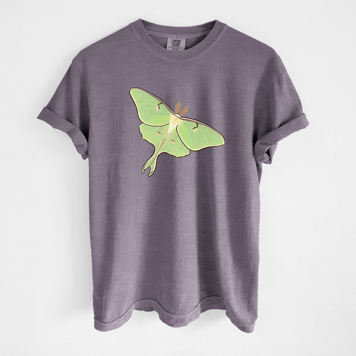 Vibrant Luna Moth - Actias luna - Unisex Comfort Colors Garment-Dyed Heavyweight T-shirt