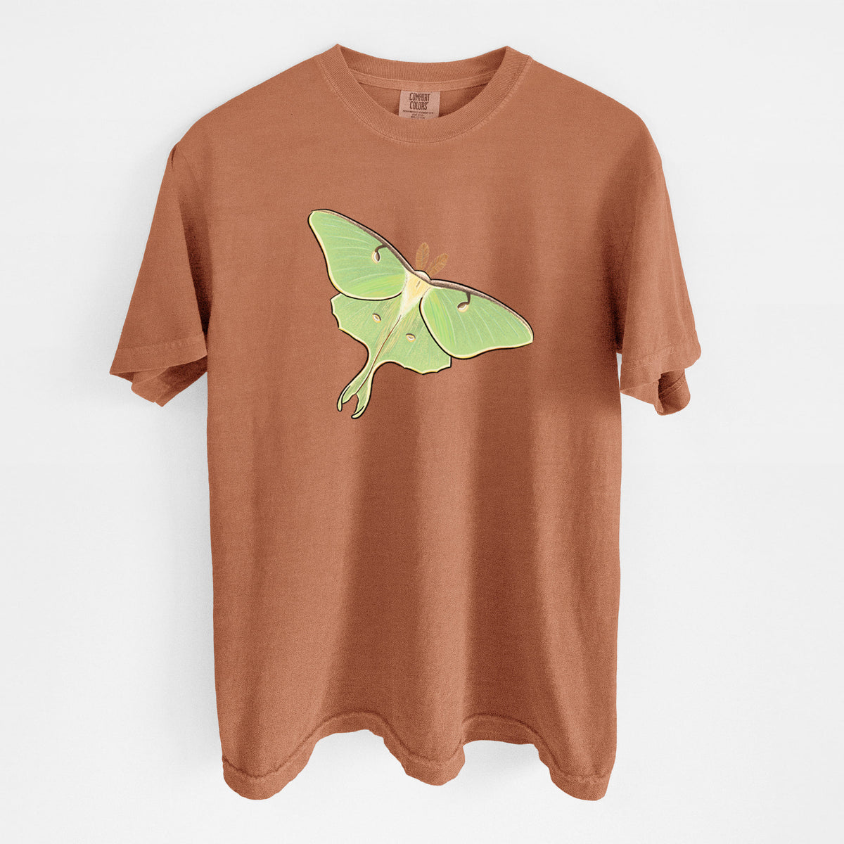 Vibrant Luna Moth - Actias luna - Unisex Comfort Colors Garment-Dyed Heavyweight T-shirt