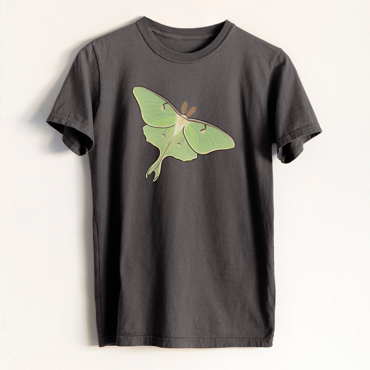 Vibrant Luna Moth - Actias luna - Heavyweight Men&#39;s 100% Organic Cotton Tee